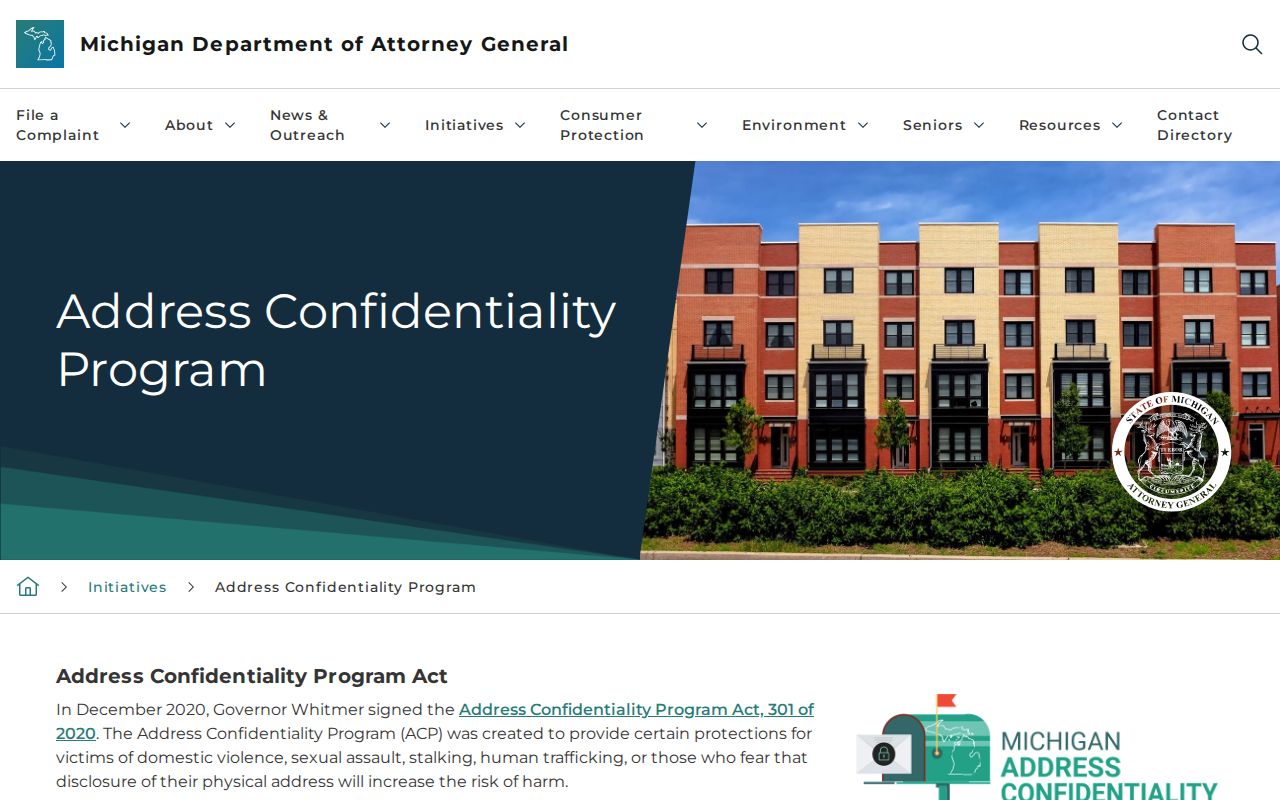 Plymouth Township residents directory Michigan address confidentiality information
