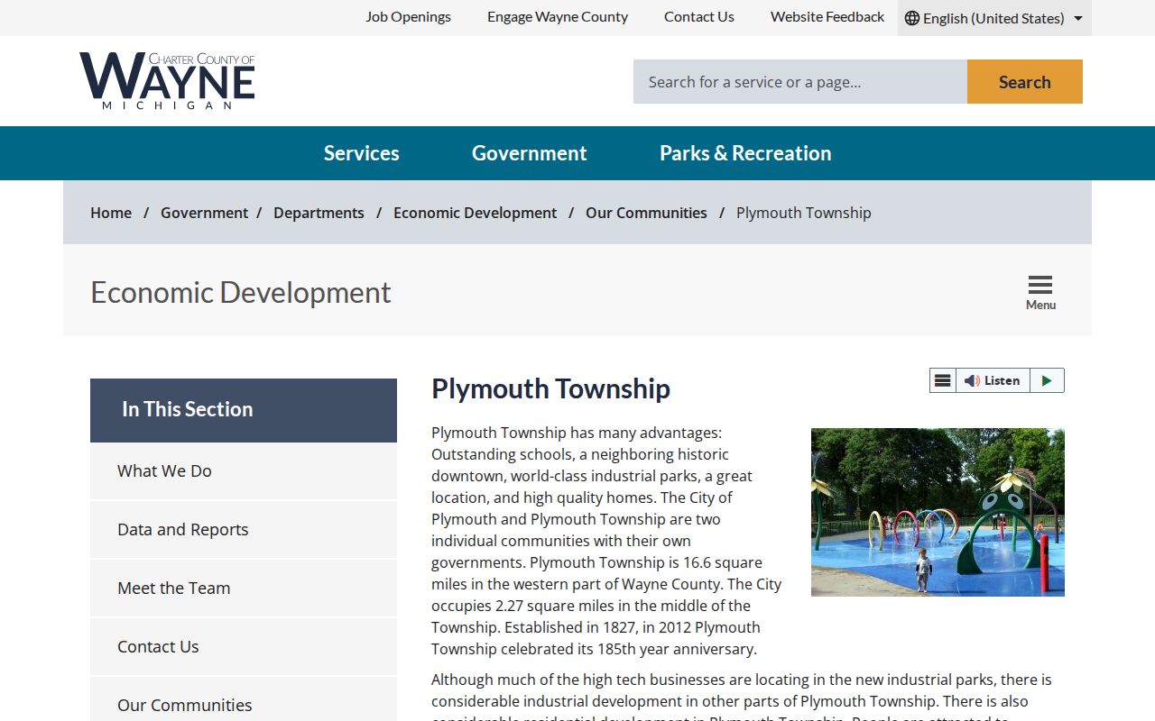 Plymouth Township residents directory Wayne County community profile