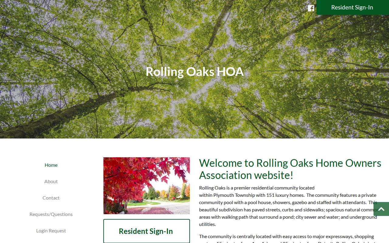 Plymouth Township neighbors Rolling Oaks association contact page