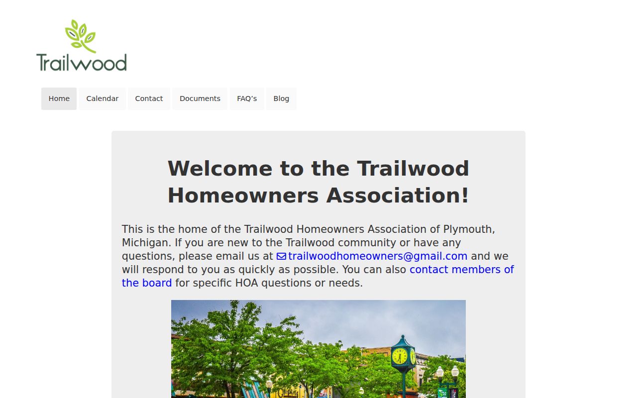 Plymouth Township neighbors Trailwood association public contact information